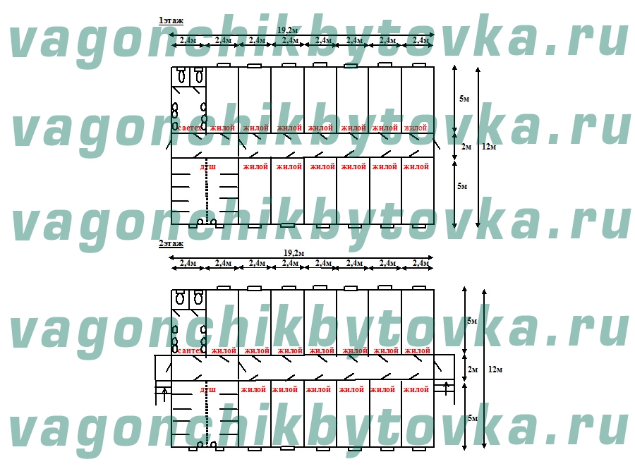 Модульное общежитие на 100 человек